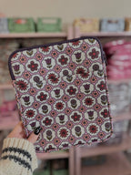 Retro Floral Book & Kindle Sleeve Pouch