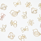 Gold Mushrooms Boxed Paper Clips - Set of 12