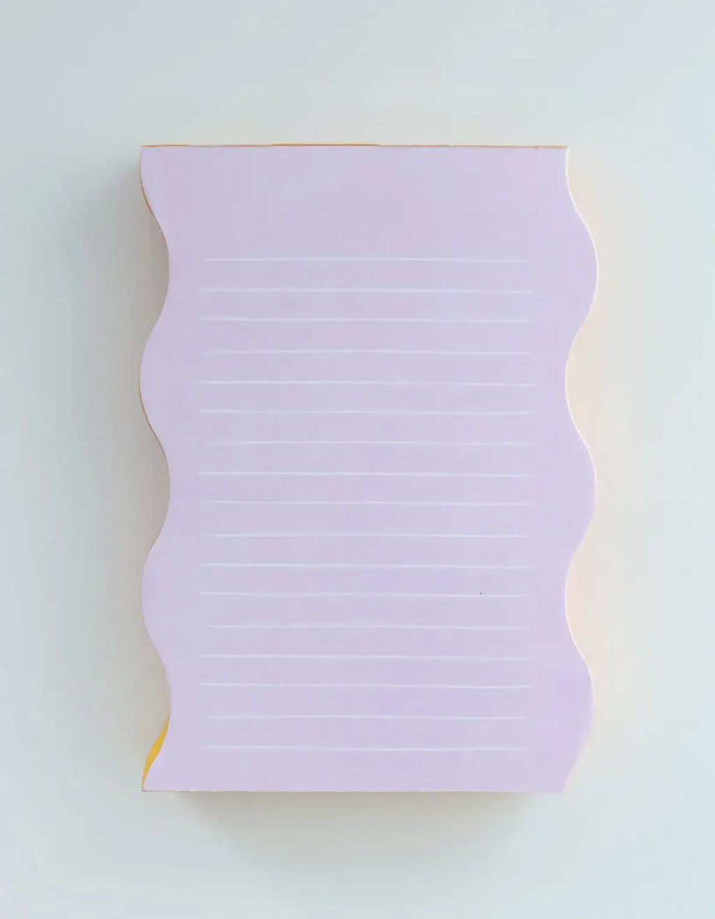 Wavy Shaped Notepad | Lilac + Tangerine Edge