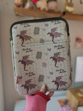 Fantasy Reader Gingham Dragon Book & Kindle Sleeve Pouch