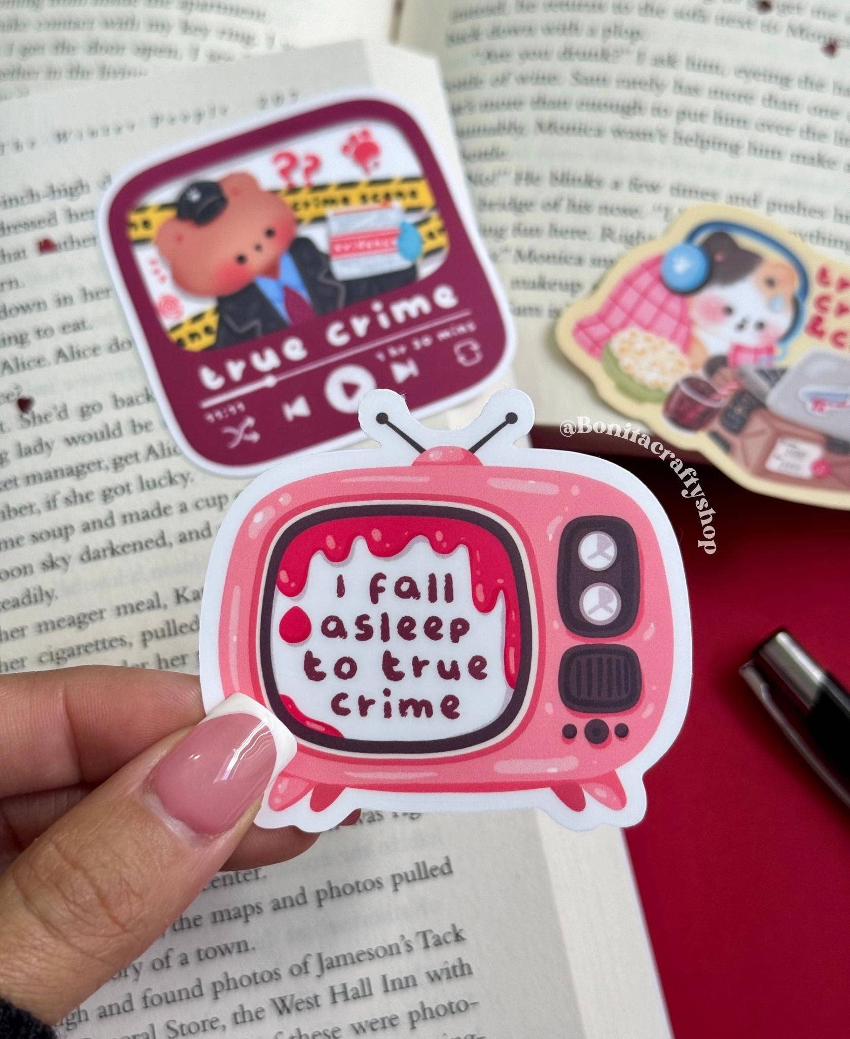 True Crime & Chill Matte Vinyl Sticker Set