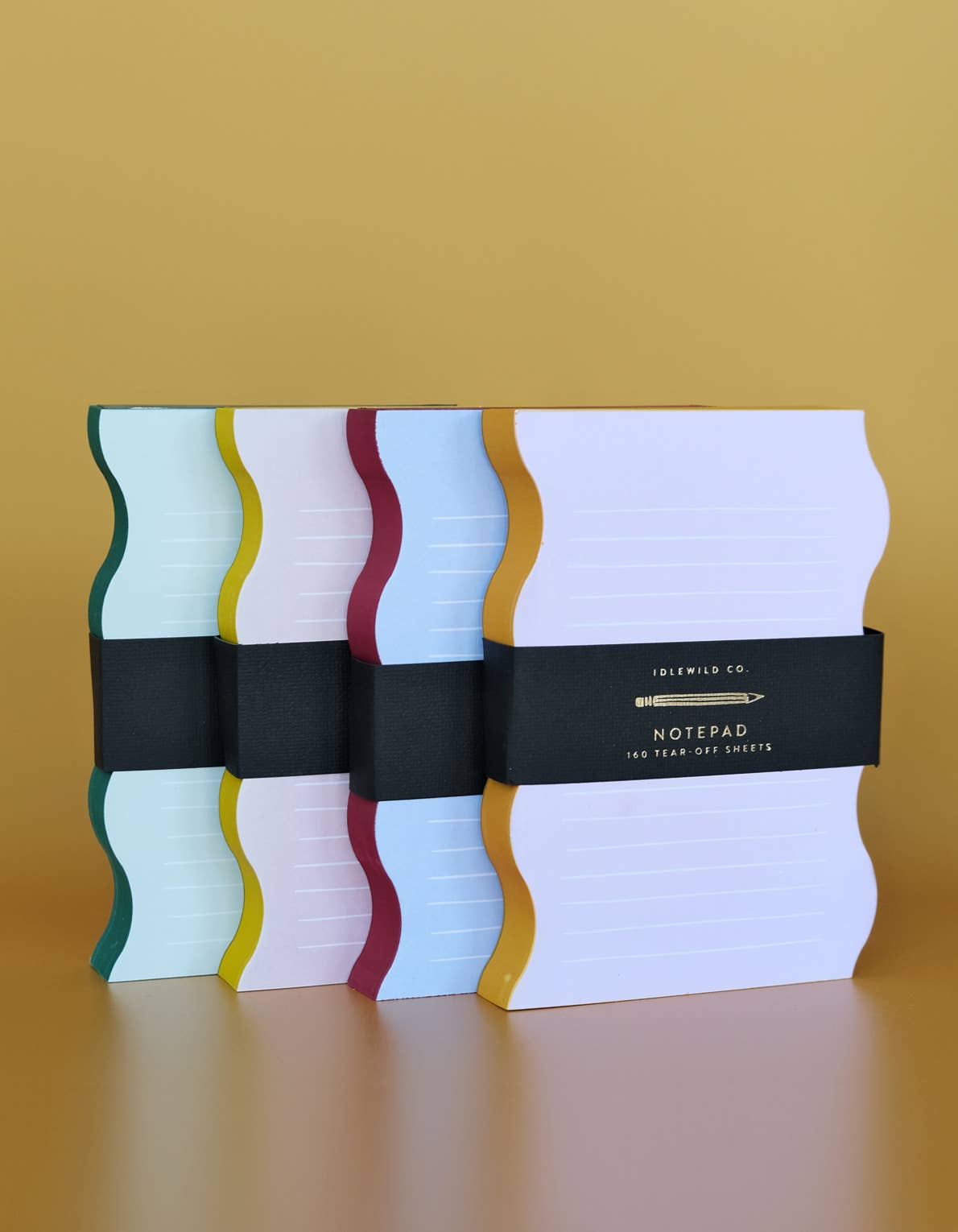 Wavy Shaped Notepad | Lilac + Tangerine Edge