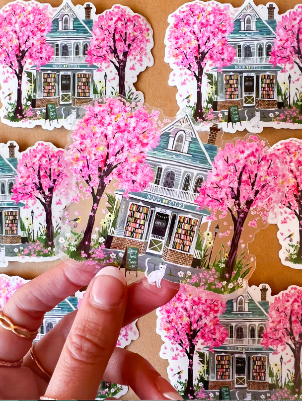 Bookstore Clear Sticker