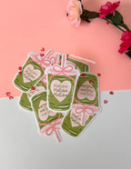 Matcha Lovers Glossy Vinyl Stickers For Laptop & Bottles