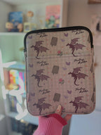 Fantasy Reader Gingham Dragon Book & Kindle Sleeve Pouch