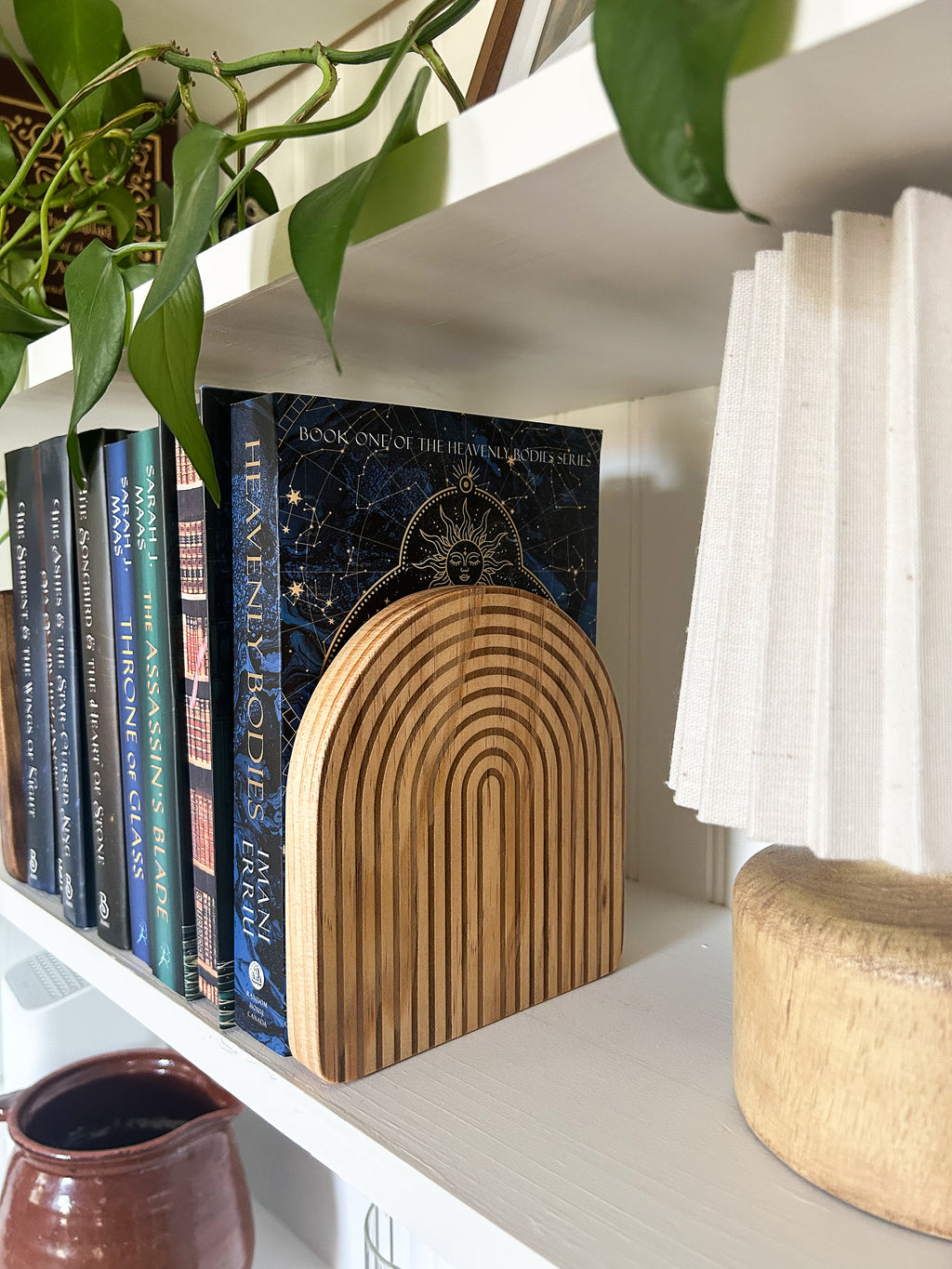 Wooden Engraved  Bookends