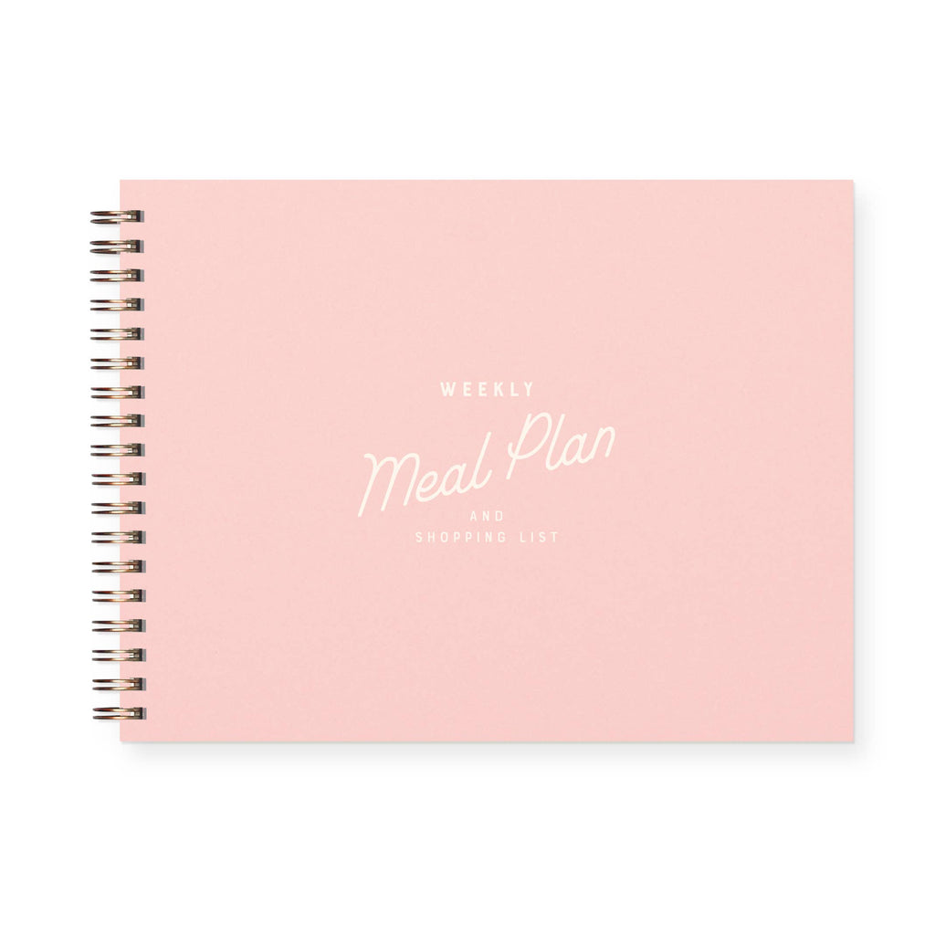 Retro Weekly Meal Planner in Sunset Pink