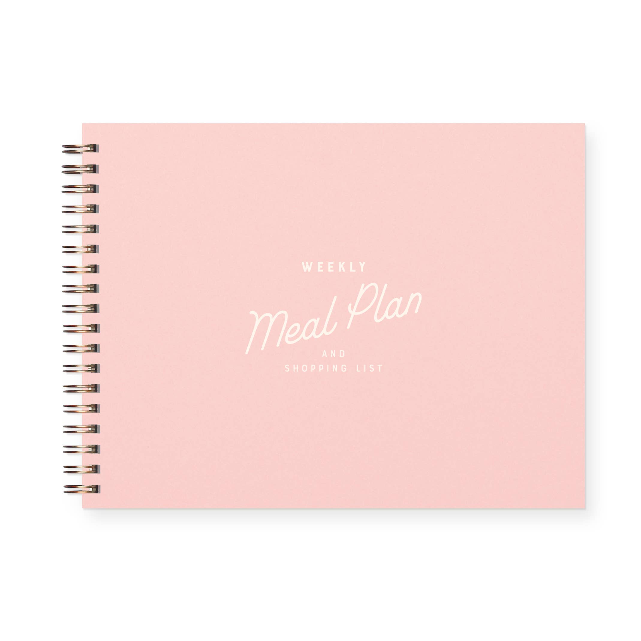 Retro Weekly Meal Planner in Sunset Pink