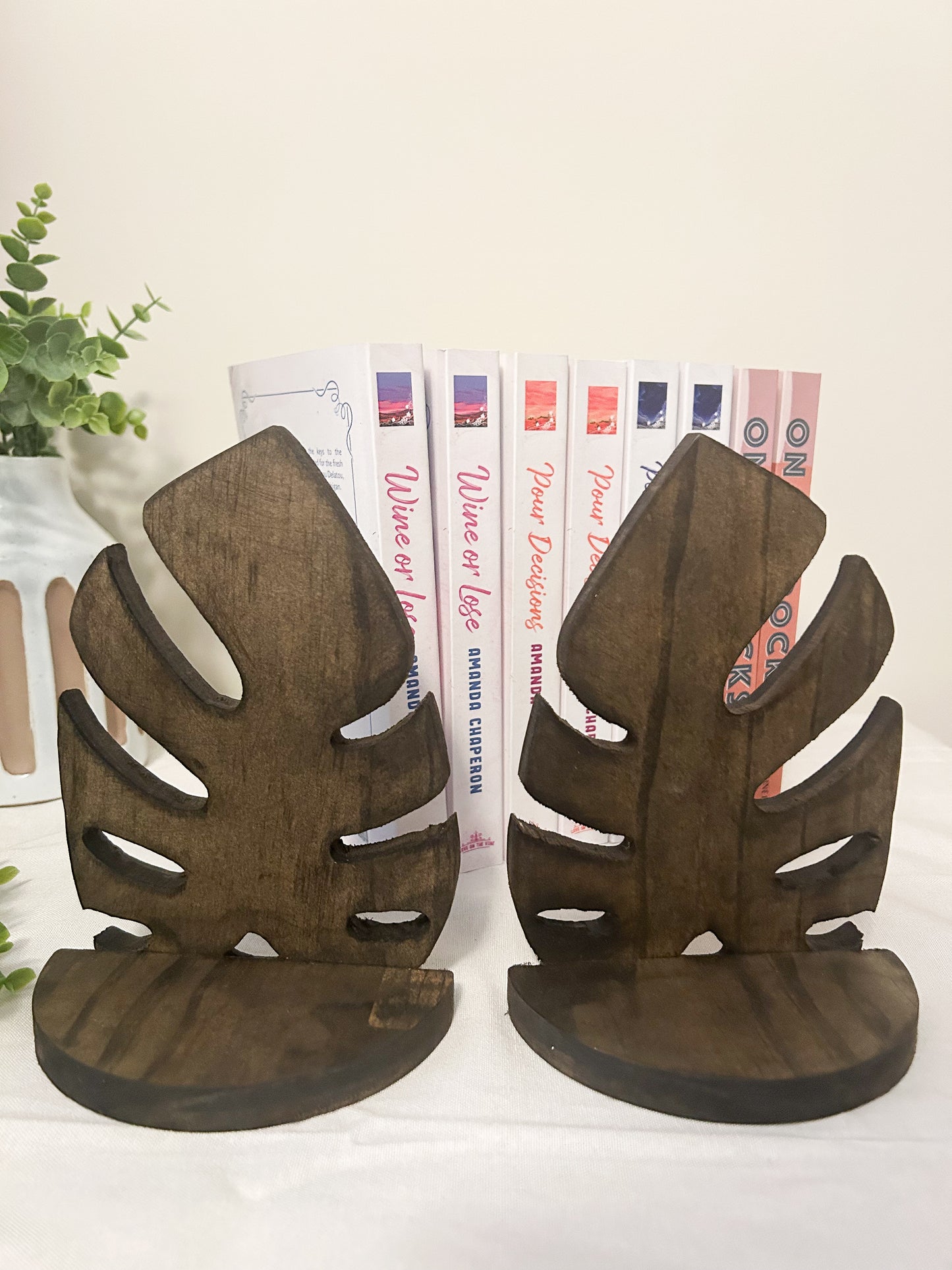 Monstera Bookends- Dark