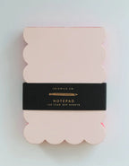 Scalloped Shaped Notepad | Peach + Persimmon Edge