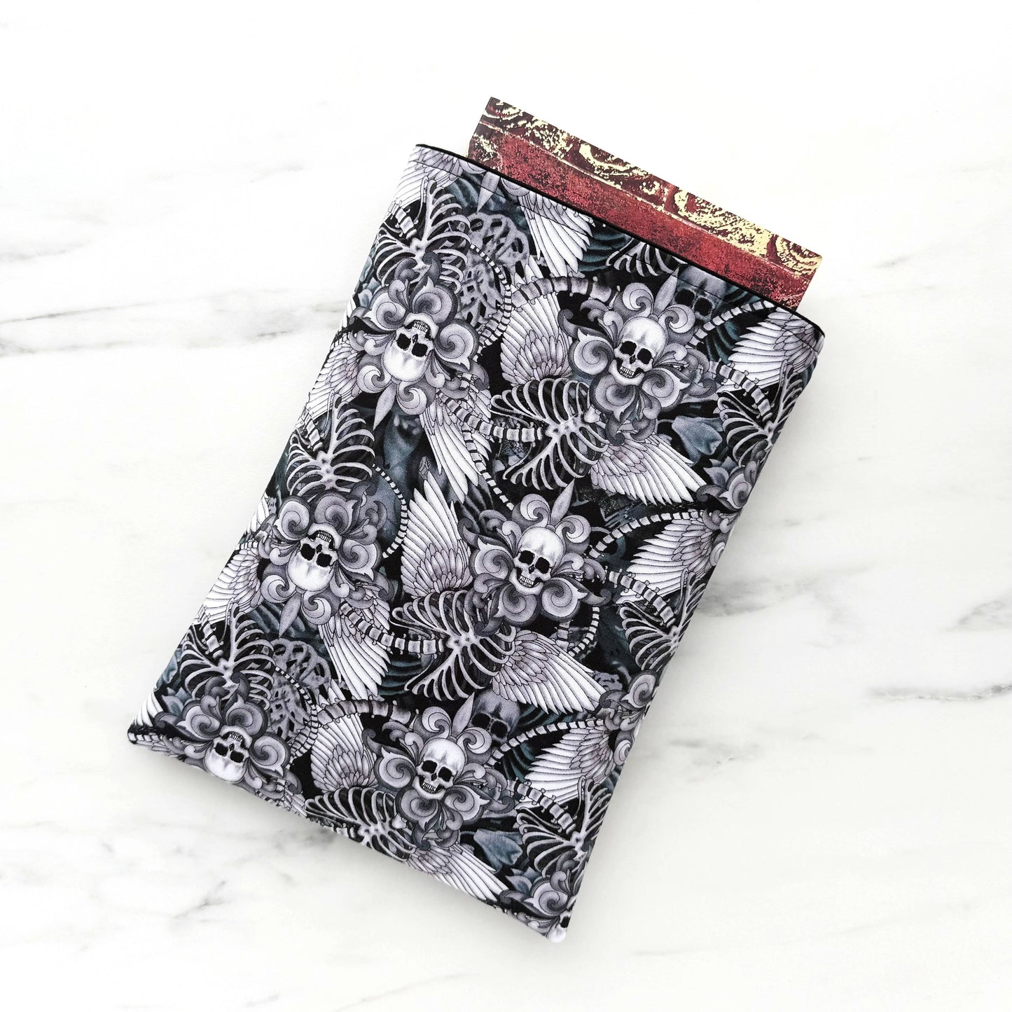 Skeletons - padded book sleeve, kindle sleeve, book pouch