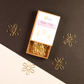 Gold Flowers Boxed Paper Clips - Set of 12