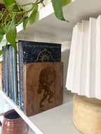 Wooden Engraved  Bookends