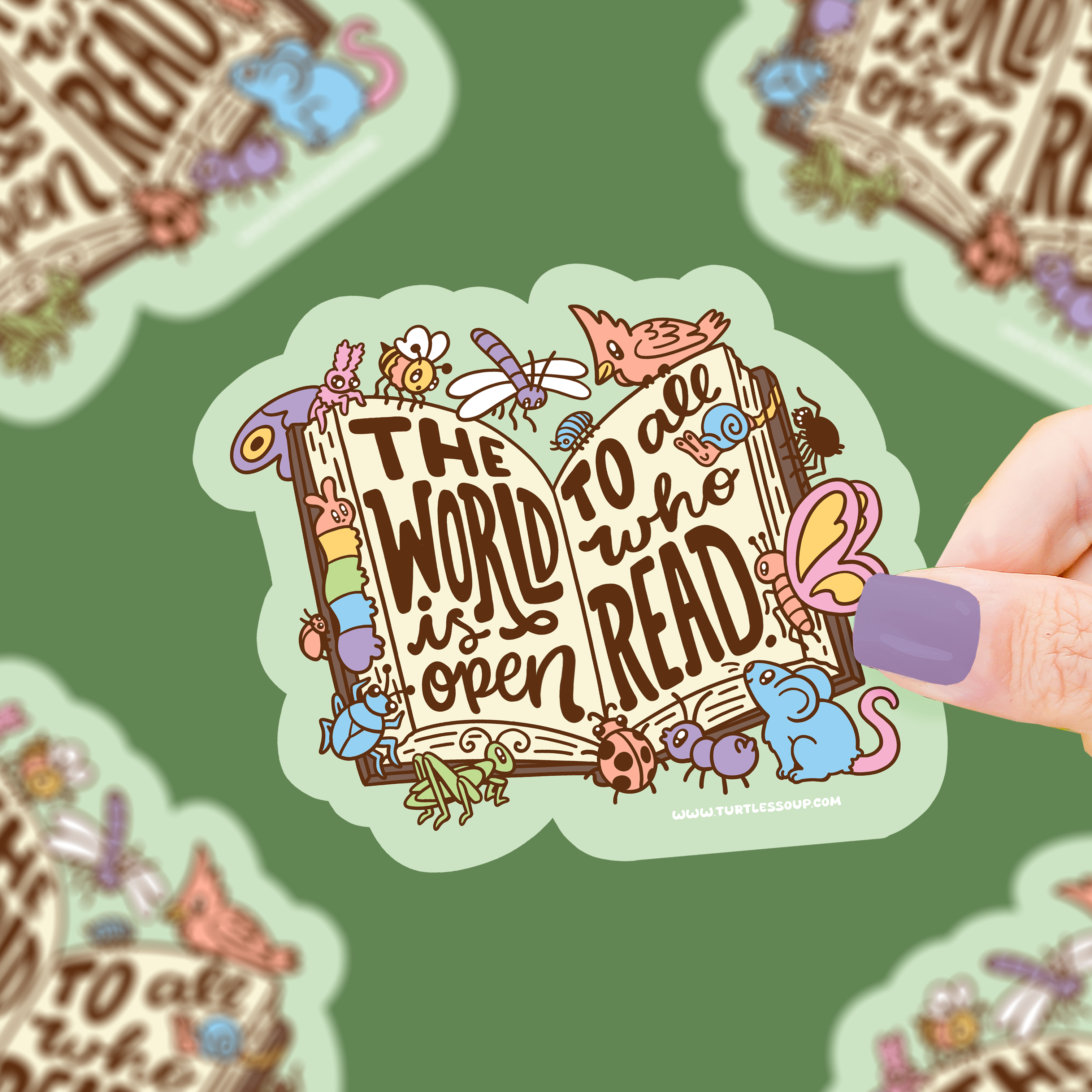 The World Is Open | Read | Books | Art | Vinyl Sticker