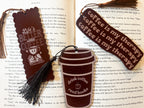 Coffee Acrylic Engraved Bookmarks