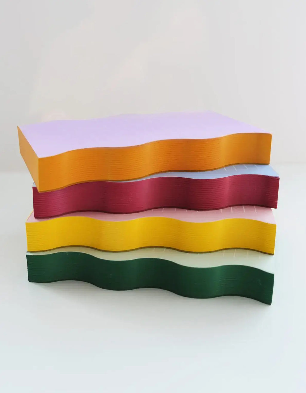 Wavy Shaped Notepad | Lilac + Tangerine Edge