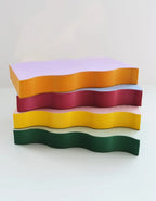 Wavy Shaped Notepad | Lilac + Tangerine Edge