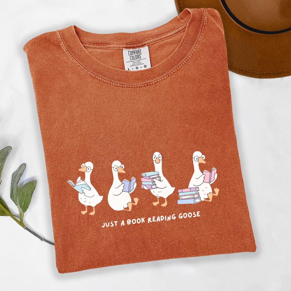 Just a Book Reading Goose Tshirt