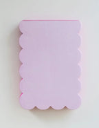 Scalloped Shaped Notepad | Lilac + Hot Pink Edge