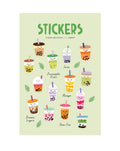 Bubble Tea Clear Stickers