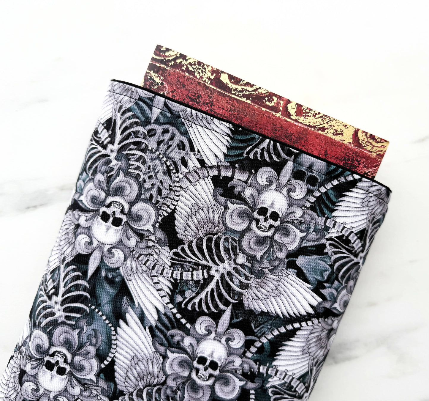 Skeletons - padded book sleeve, kindle sleeve, book pouch