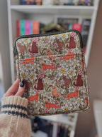 Vintage Cat Lover Floral Book & Kindle Sleeve Pouch