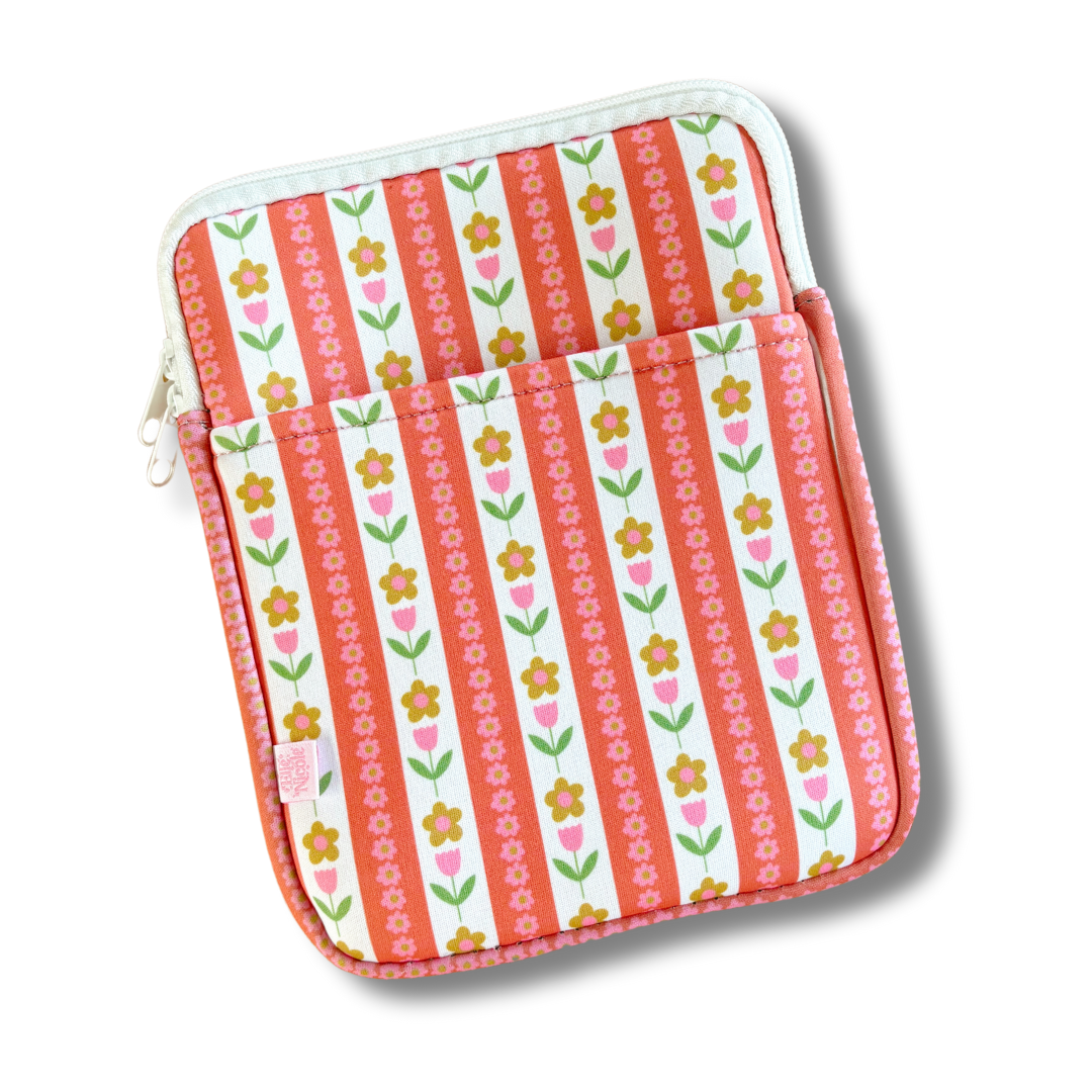 E-reader / Tablet Sleeve / Book Sleeve - Tulip Stripes