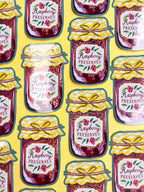 Jam Jar | Raspberry Preserves Glitter Sticker