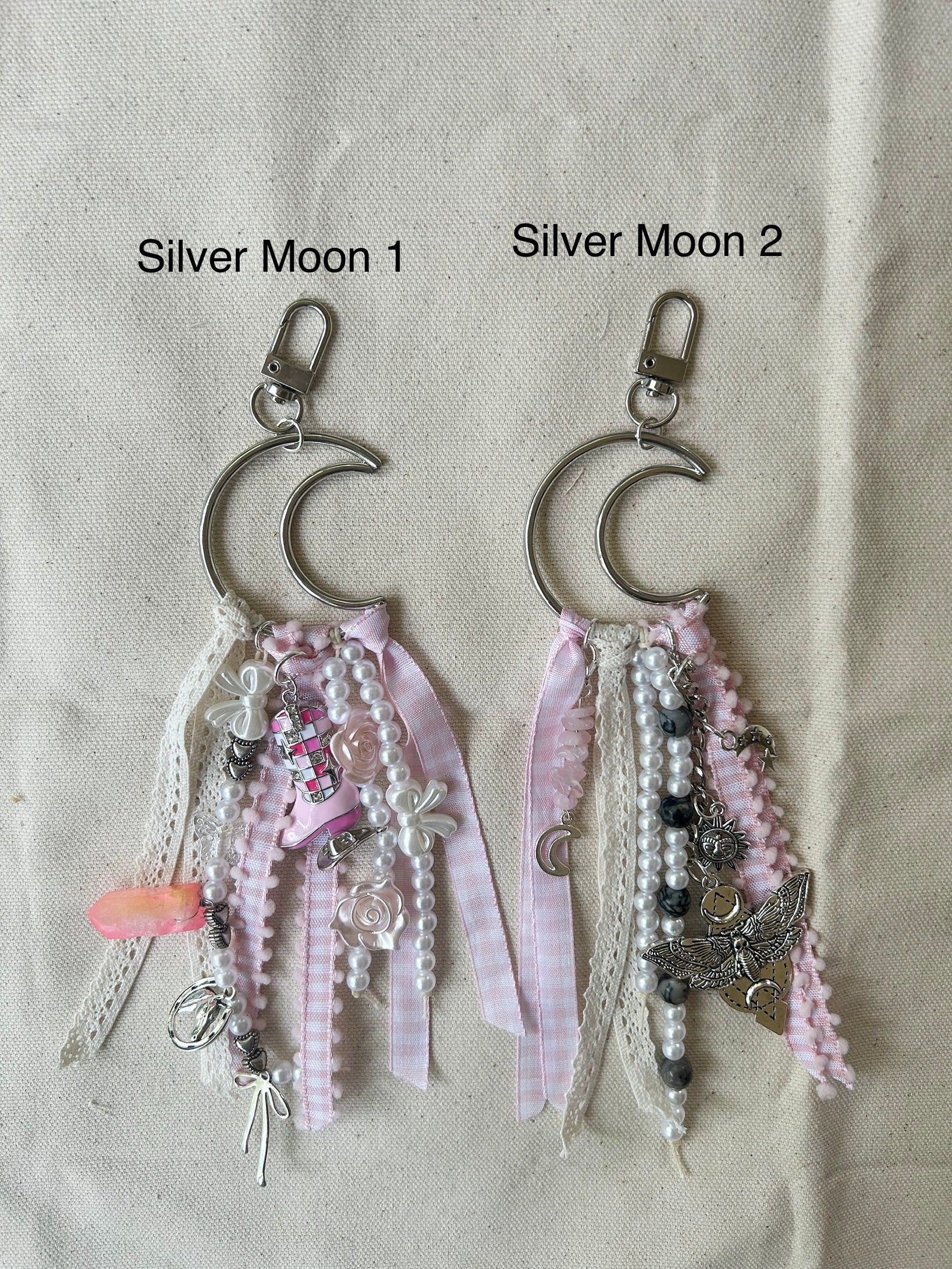 Whimsical Moon Purse Charms