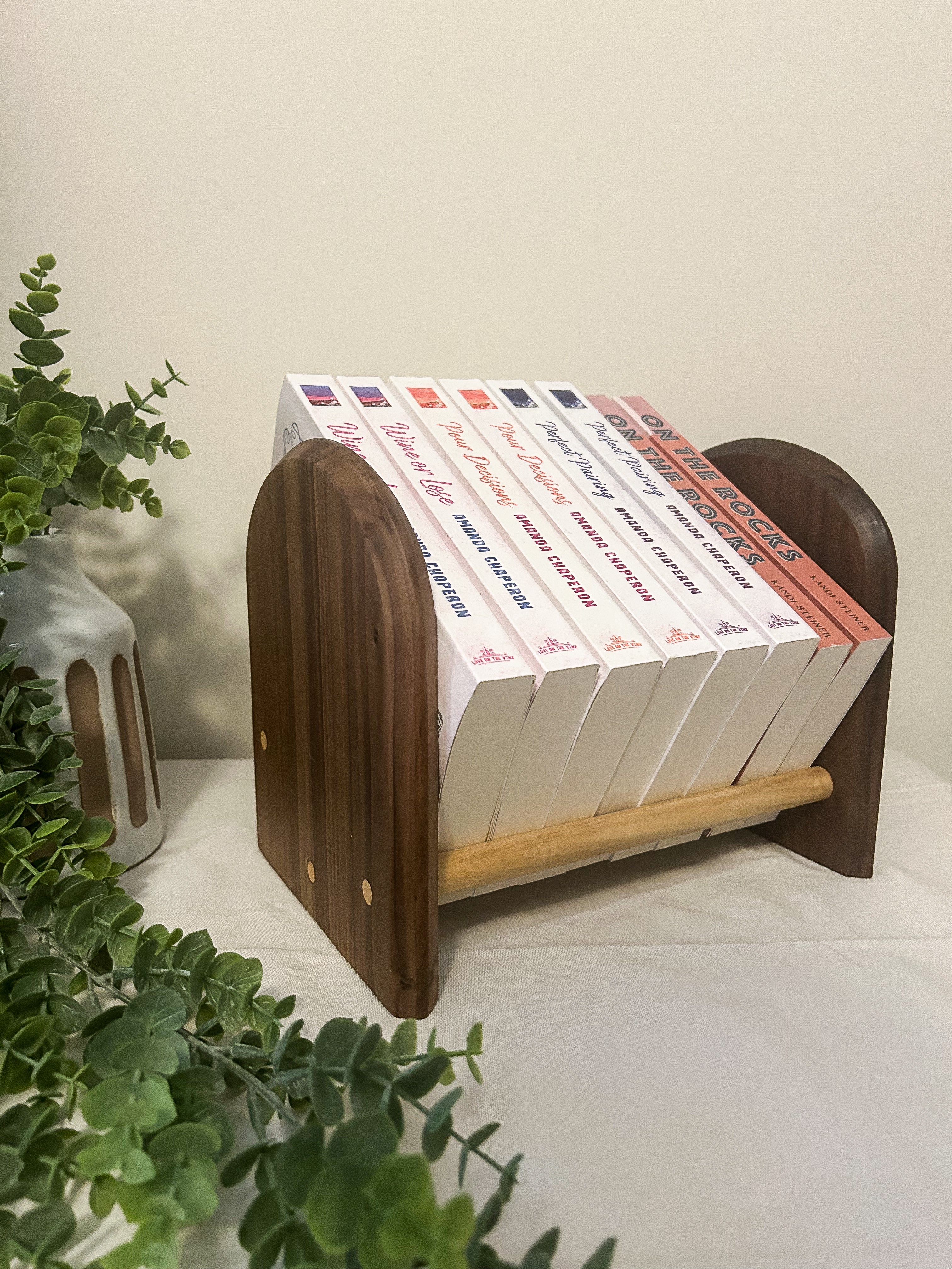 Walnut Tabletop Bookshelf