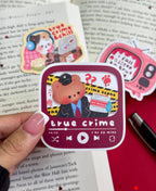 True Crime & Chill Matte Vinyl Sticker Set