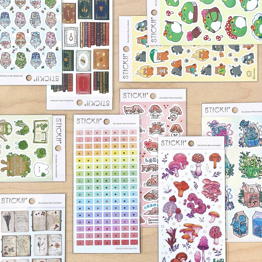 Cutie Book Club Sticker Sheet