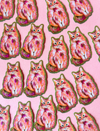 Pink Glitter Kitty Sticker