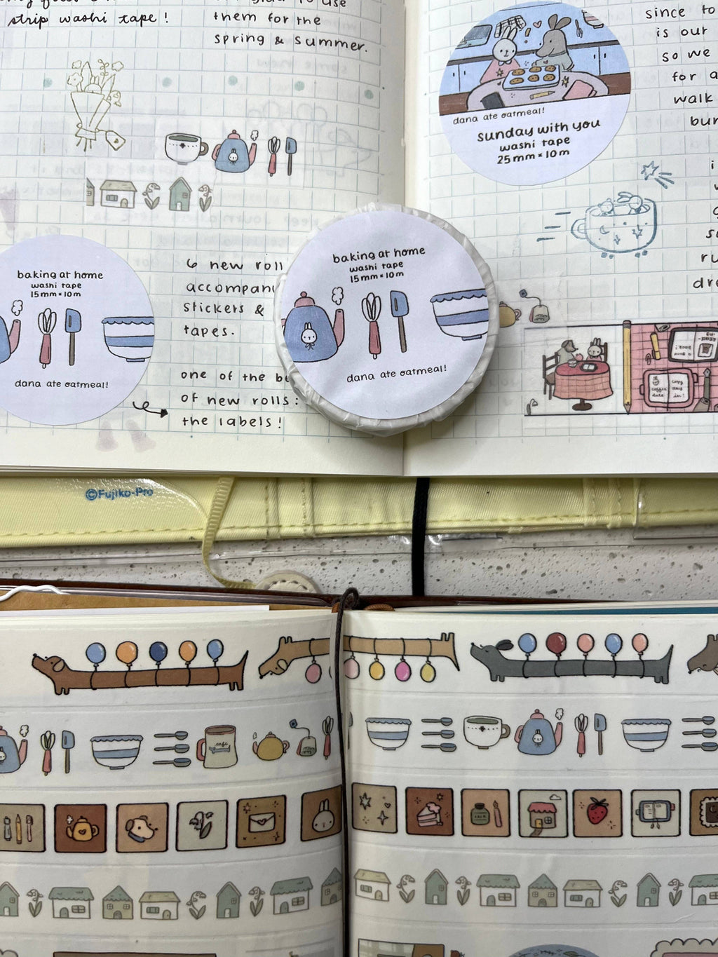 Baking at home washi tape