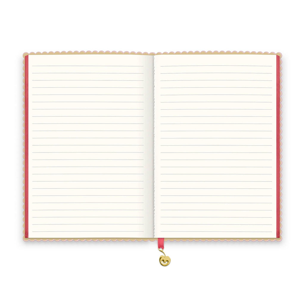 Bubble Gum A5 Spumoni Swirls Scalloped Journal