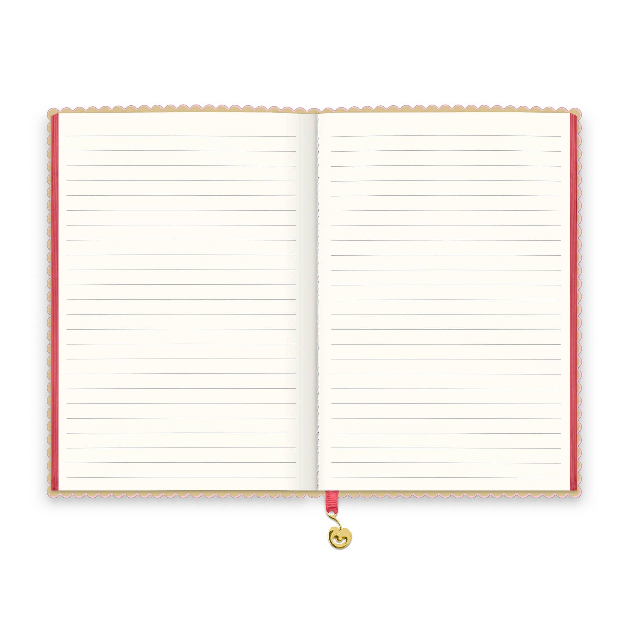 Bubble Gum A5 Spumoni Swirls Scalloped Journal