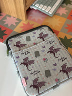 Fantasy Reader Gingham Dragon Book & Kindle Sleeve Pouch