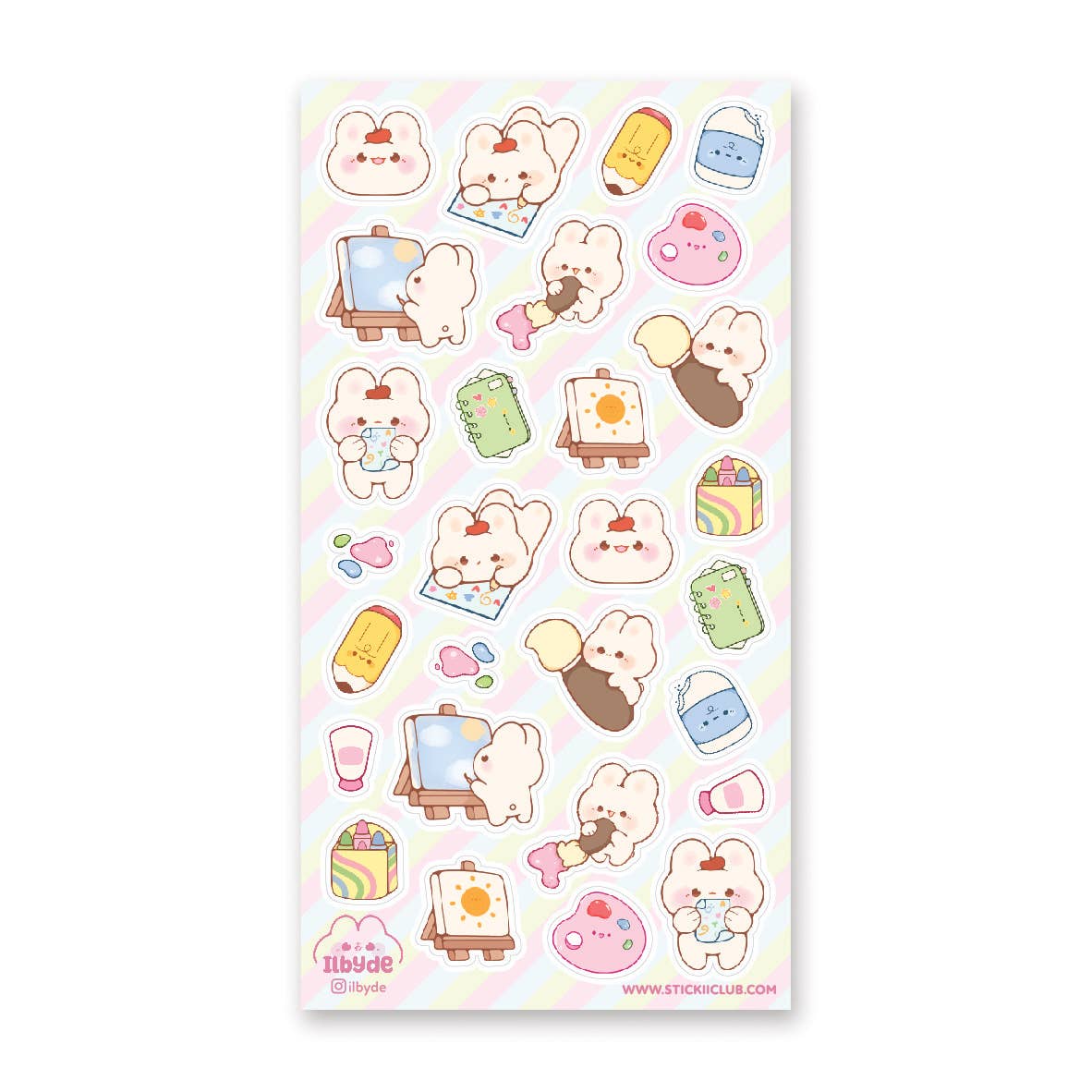 Bunny Art Adventures Sticker Sheet