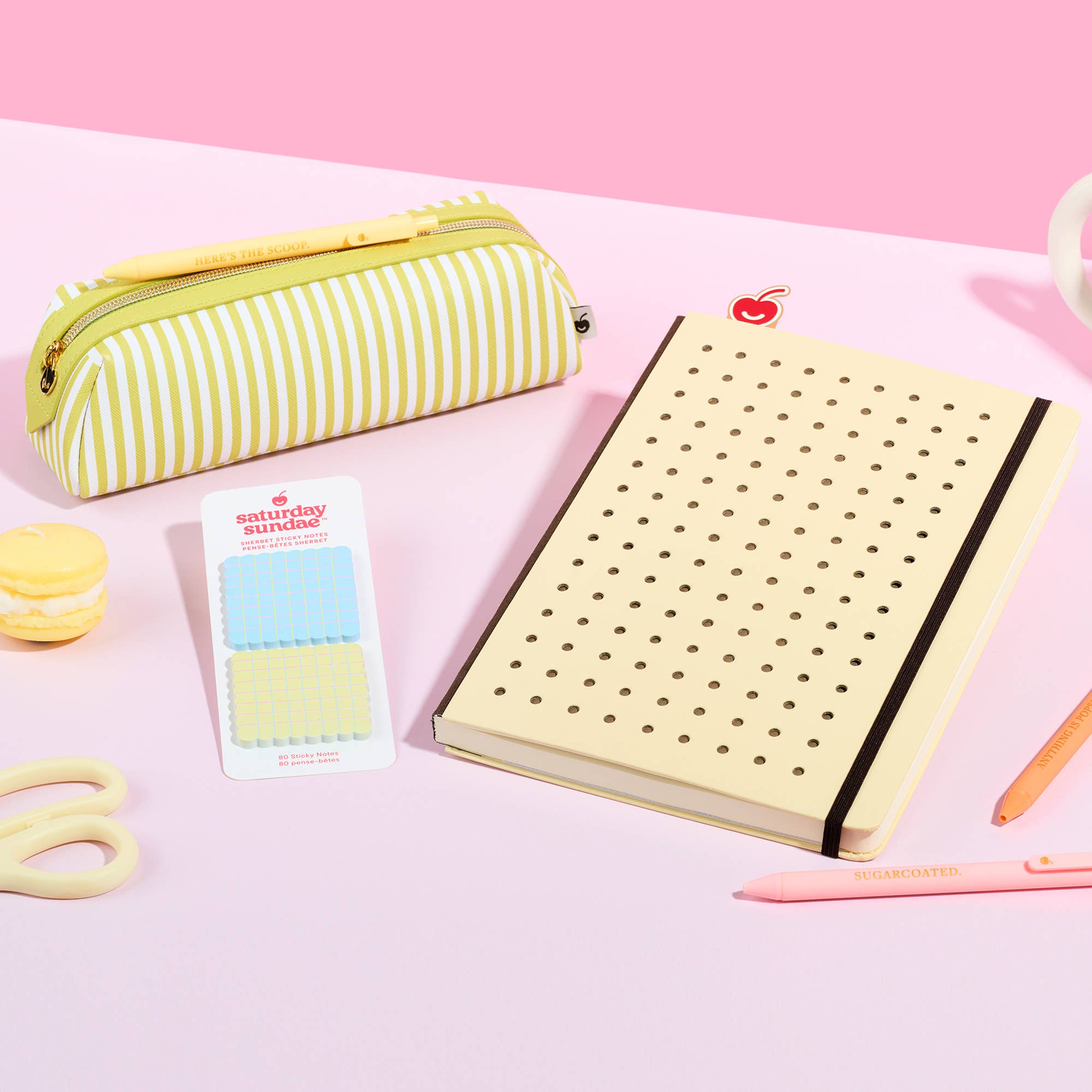 Pastel Plaid Sherbet Sticky Notes & Sticky Flags