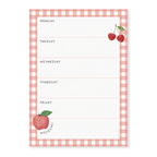 Farmers Market Fruits And Veggies — Weekly Menu Plan Notepad