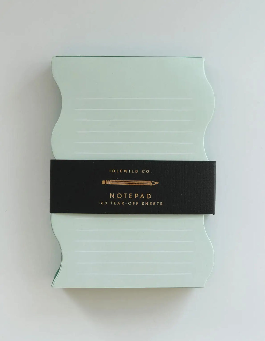 Wavy Shaped Notepad | Mint + Evergreen Edge
