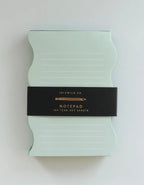 Wavy Shaped Notepad | Mint + Evergreen Edge