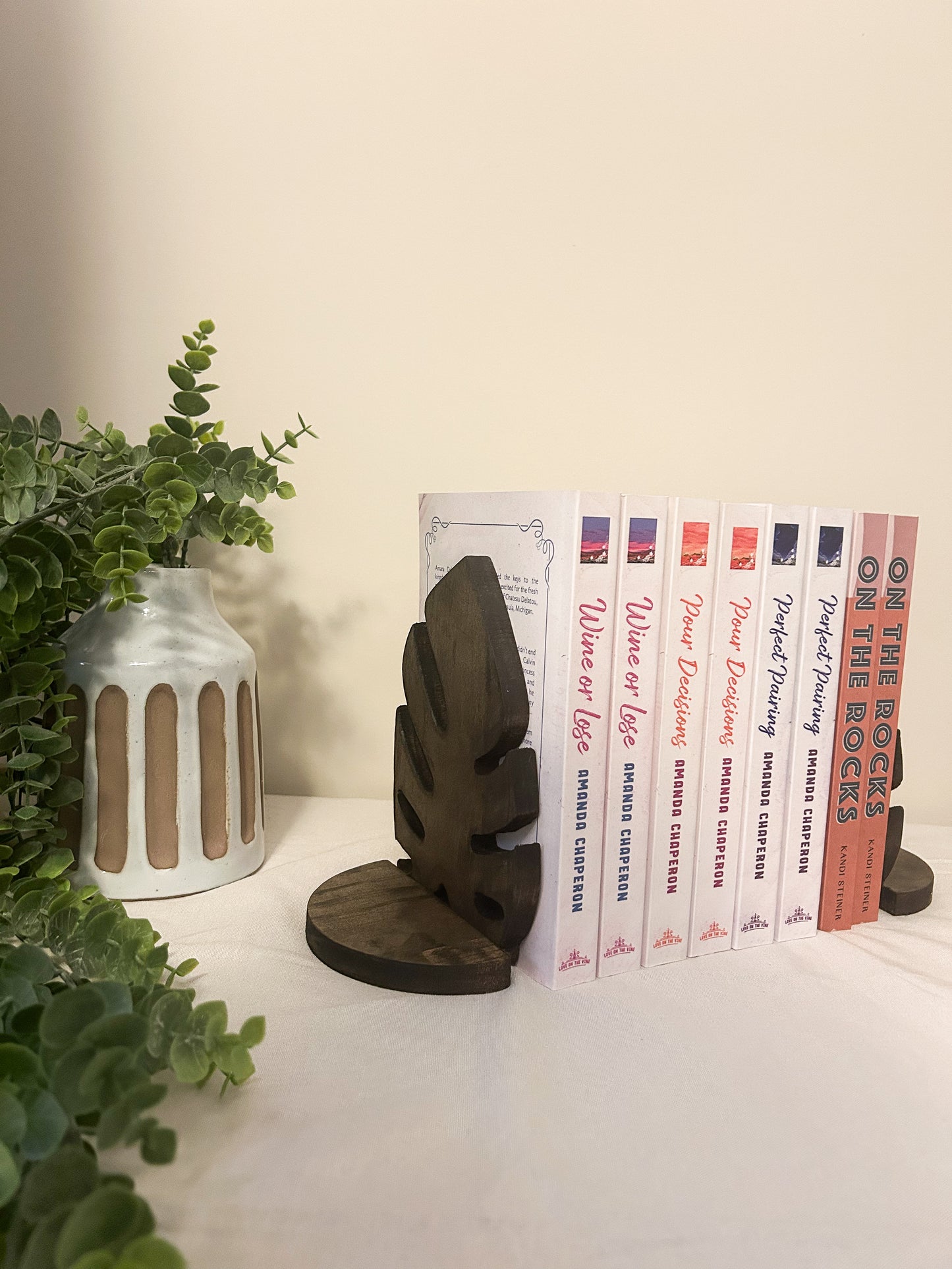 Monstera Bookends- Dark