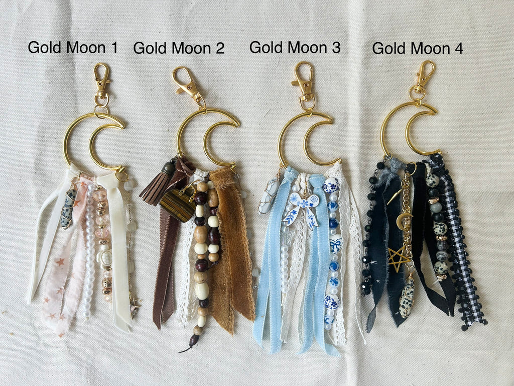 Whimsical Moon Purse Charms