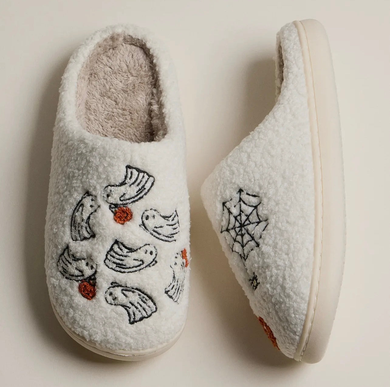 Fuzzy Halloween Slippers