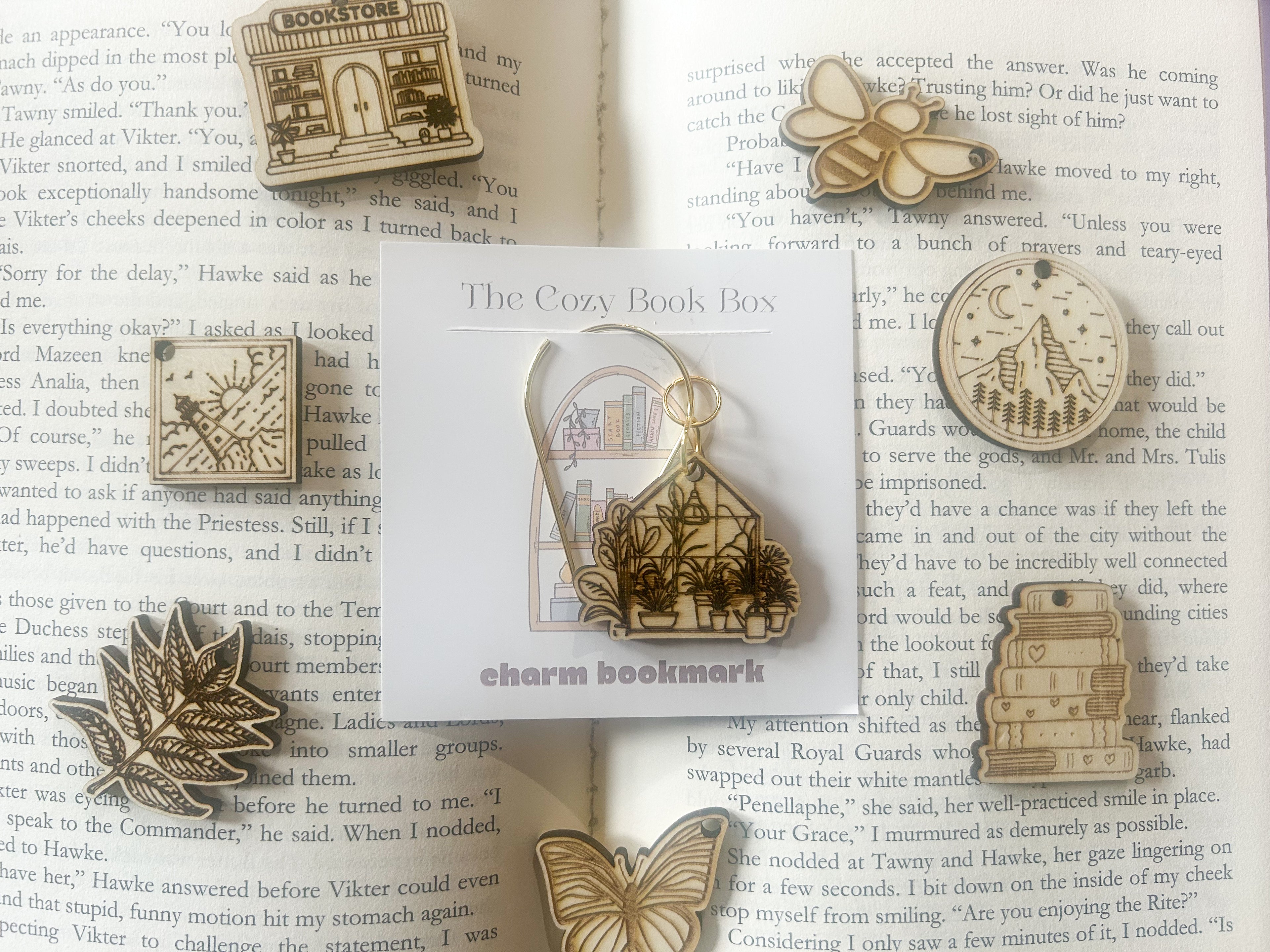Wooden Charm Bookmarks