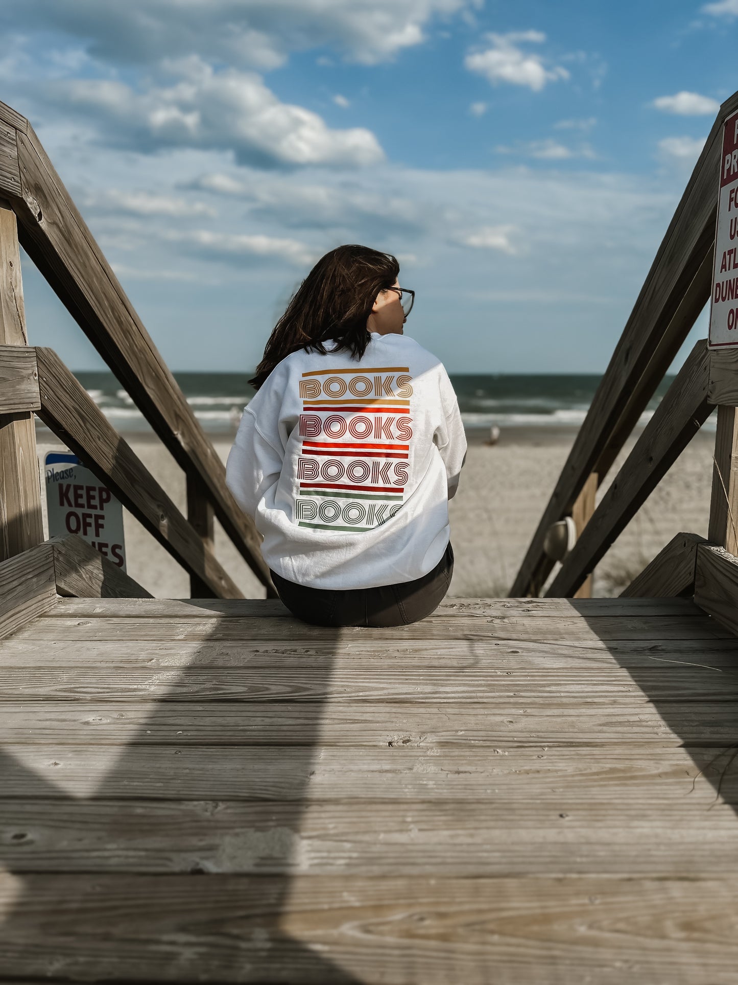 Retro Book Lover Sweatshirt