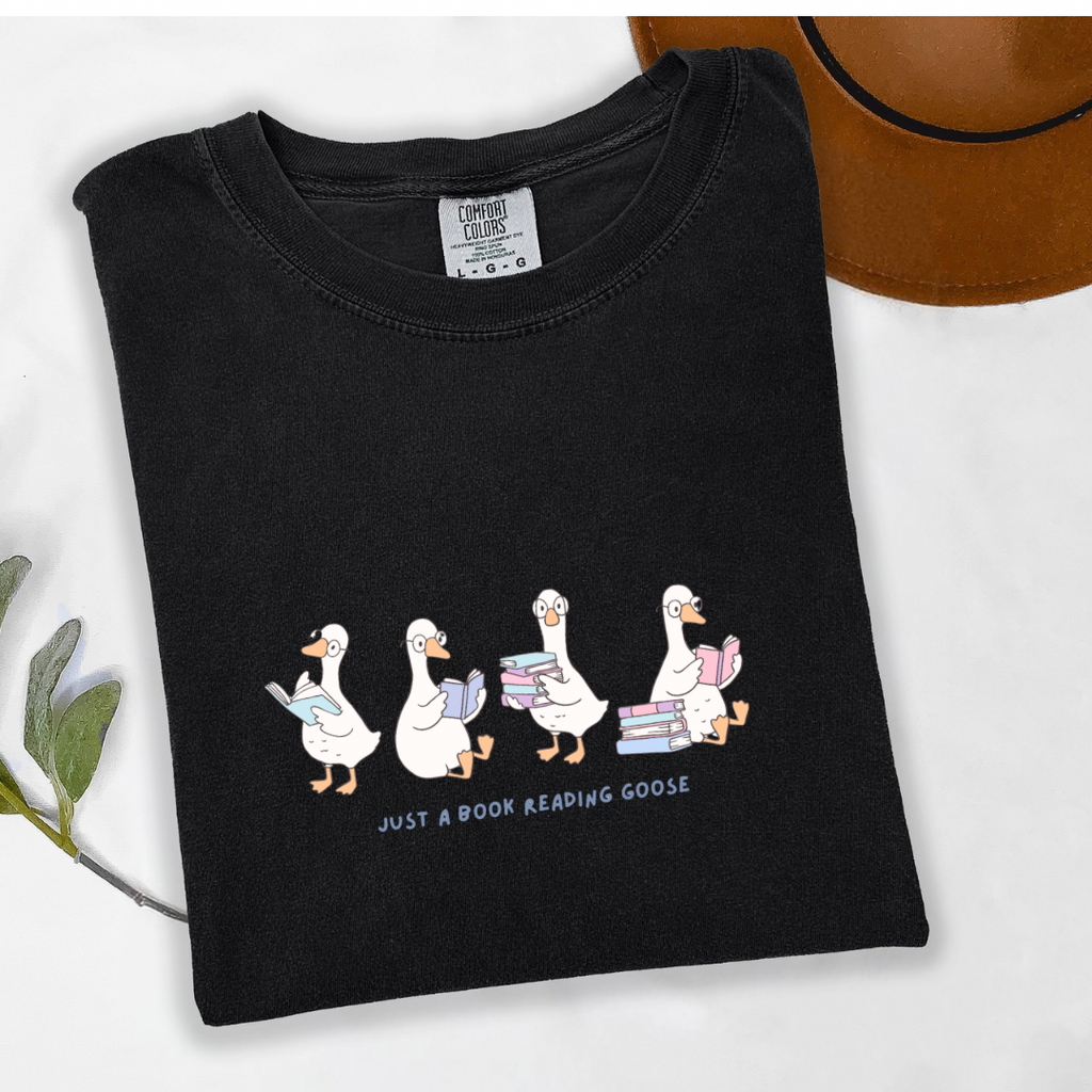 Just a Book Reading Goose Tshirt