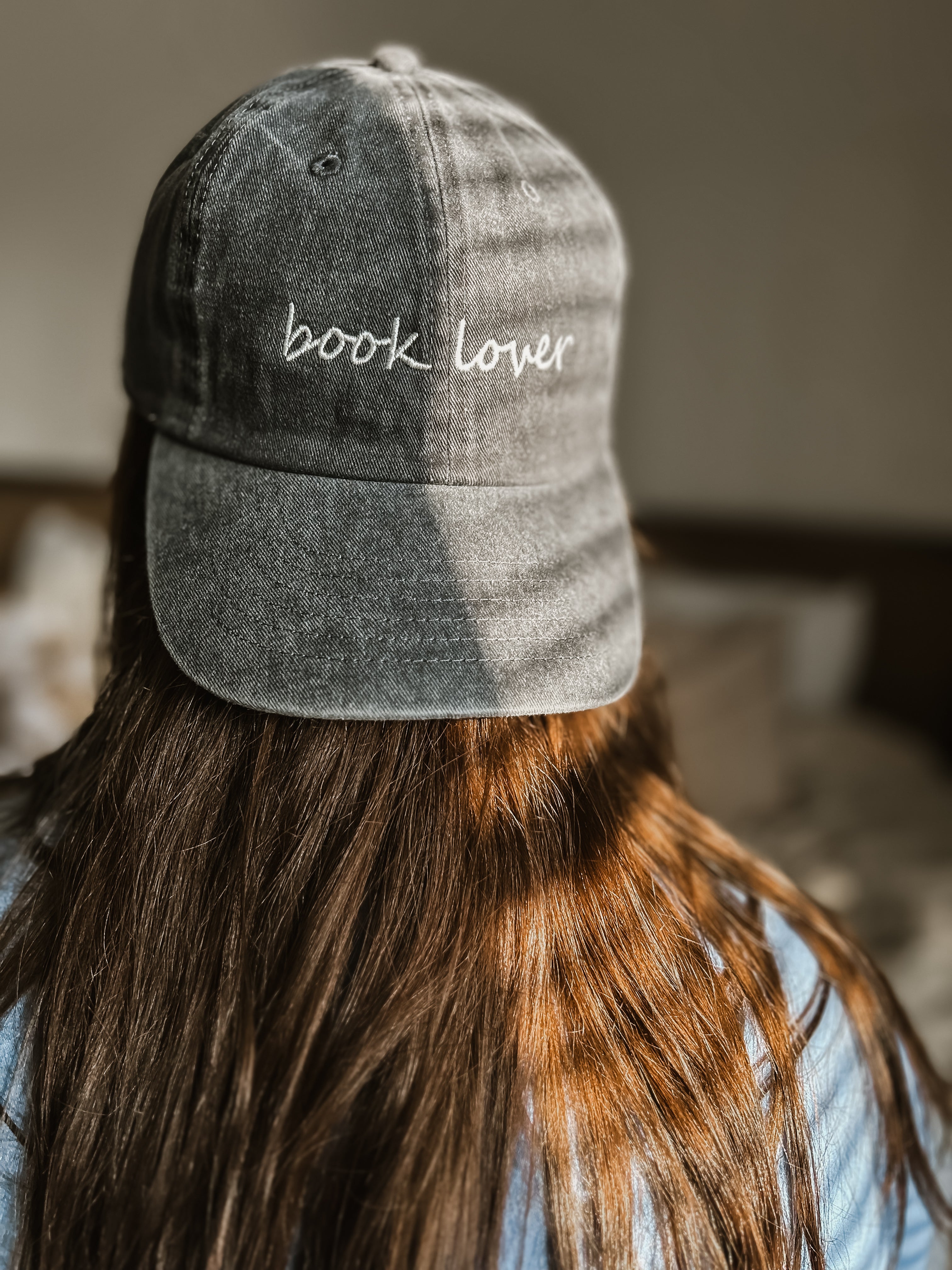 Book Lover Hat-Charcoal