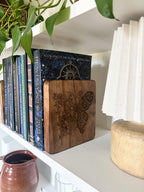 Wooden Engraved  Bookends
